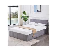 (Single 3FT) Kosy Koala Grey Velvet Ottoman Fabric Storage Bed