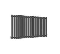 (Single, 600x1180mm) Anthracite Central Heating Oval Column Radiators