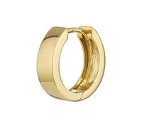 Single 8K 333 Yellow gold Hoop Earrings 14.3 x4.2mm Shiny Square