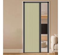 Single Accordion Sliding Door, Indoor Divider Doors with Aluminum Frame and Cellular Fabric Retractable Folding Gate Customizable for Bedroom/Bathroom/Living(Yellow,W36in/91cm-h78in/200cm)