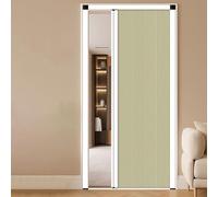 Single Accordion Sliding Door, Indoor Divider Doors with Aluminum Frame and Cellular Fabric Retractable Folding Gate Customizable for Bedroom/Bathroom/Living(Yellow,W36in/91cm-h78in/200cm)