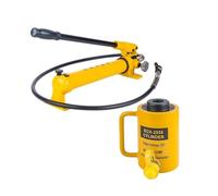 Single-Acting Hydraulic Jack with Hand Pump, 20T Capacity 4in Stroke for Push, Pull, Lifting & Tensioning, Portable Cylinder for Auto Repair & Construction