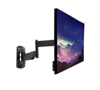 Single Adjustable Wall Mounted Display Mount VESA Monitor TV Bracket Black