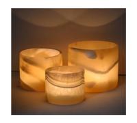 Single Alabaster Candle Holder, Sturdy Tealight Candle Holders, Translucent Stone for Calming Glow, Perfect for Ambient Lighting & Gifts, Warm Illumination, Multiple Sizes…