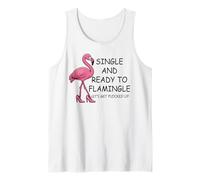 Single and Ready to Flamingle Flamingo Let's Get Flocked Up Tank Top