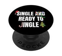 Single And Ready To Jingle Festive Holiday Season Design PopSockets Adhesive PopGrip