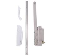 Single Arm Operator Kit for Left Hand Casement Window Crank Replacement with Roller Rail Handle, 300mm/450mm Width and 1200mm Height, Suitable for PVC, Wood and Aluminium