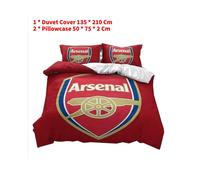 (Single) Arsenal Print Football Duvet Cover Pillowcase Christmas Bedding Piece Three Set