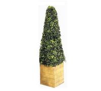 Single Artificial 3Ft Pyramid Cone Tree Indoor Outdoor Wall Door Decoration Potted Boxwood Plant Topiary Ornamental Trees 90Cm