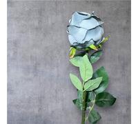 Single Artificial Peony Stem - Realistic Faux Flower (Grey)