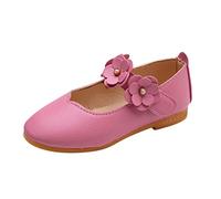 Single Baby Girls Dance Children Kid Student Solid Soft Shoes Flower Baby Shoes High Top Boy Toddler Shoes (Pink, 8 Toddler)