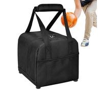 Single Ball Bowling Bag - Carry Bag for Bowling Balls with Padded Compartment - With Side Mesh Pockets Portable for Storage of Equipment Travel Keys Towel Water Bottle