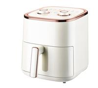 Single Basket Air Fryer 6L Capacity Baking Tray Greaseproof Paper 8 Preset Menus 60-minute Timer White Blue.(6L mechanical model)