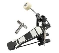 Single Bass Drum Pedal Double Chain Drives Adjustable Beater Head Pedals Foot Percussion Hardware Drum Accessories With Felt Beater Stick & Drum Key