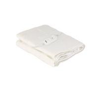 GEEPAS Electric Heated Under Blanket 65x135 cm | Soft Polyester, Fully Fitted Single Under blanket Mattress Cover with 3 Temperature settings | Over Heat Protection and Machine Washable | White