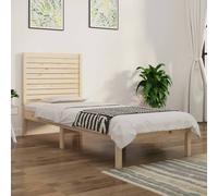Single Bed Frame 90x210cm Extra Long Solid Pine Rustic Natural Headboard Slats.