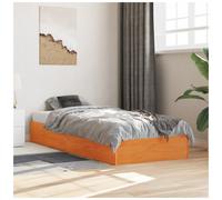 Single Bed Frame Brown Solid Pinewood 90x190 cm Modern Elegant Durable Small