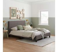 Single Bed Frame & Mattress Grey Fabric Birlea Sleepsoul Paris 3FT