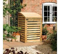Single Bin Store with Lifting Lid - 1300 x 800 x 820mm Natural Timber - Rowlinson