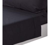 HOMESCAPES Pure Egyptian Cotton Flat Sheet 200 TC 400 Thread Count Equivalent Bed Sheet