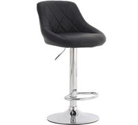 Single Black Milan Bar Stool, swivel height adjustable bar stool
