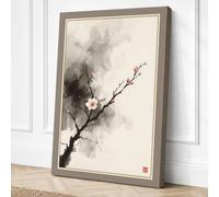 Single Bloom in Silence Canvas Wall Art Print 36x24 Inch (91 x 61 cm)
