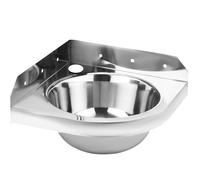 Single Bowl Small Triangle Basin Sink Corner Bathroom Sink, Stainless Steel Wall Mount Corner Sink, Wall Mounted Stainless Steel Hand Wash Basin Sink Commercial Sink (26cm / 10.2in -0)