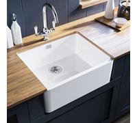 Single Bowl Undermount White Ceramic Belfast and Butler Kitchen Sink - Taylor & Moore Esme