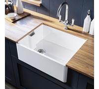 Single Bowl Undermount White Ceramic Belfast Kitchen Sink - Taylor & Moore Clara