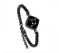Single Bracelet- Long Distance Touch Bracelets Jewelry, Remote Smart Bracelet,Send SOS SMS Relationship Bracelets constellations Libra for Couples Lovers Family Friends Valentine's Day Gifts Black