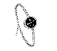 Single Bracelet- Long Distance Touch Bracelets Jewelry, Remote Smart Love Bracelet,Send SOS SMS Relationship Bracelets constellations for Couples Lovers Friends Valentine's Day Gifts Black / Silver