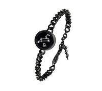 Single Bracelet- Long Distance Touch Bracelets Jewelry, Remote Smart Love Bracelet,Send SOS SMS Relationship Bracelets constellations for Couples Lovers Friends Valentine's Day Gifts Black / Silver