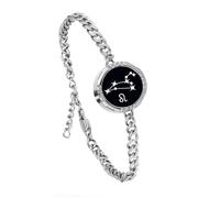 Single Bracelet- Long Distance Touch Bracelets Jewelry, Remote Smart Love Bracelet,Send SOS SMS Relationship Bracelets constellations for Couples Lovers Friends Valentine's Day Gifts Black / Silver