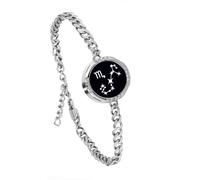 Single Bracelet- Long Distance Touch Bracelets Jewelry, Remote Smart Love Bracelet,Send SOS SMS Relationship Bracelets constellations for Couples Lovers Friends Valentine's Day Gifts Black / Silver