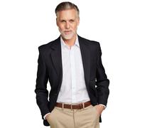 Mens Single Breasted Classic Oxford Blazer-Tailored/Full Fitting (Size: 52) (Colour: Black)