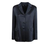 Single-breasted satin jacket - female - Max Mara - Blazers - Blue - S - Jackets S