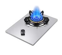 Single Burner Gas Hob, Desktop Home Kitchen Stove with Flame Failure Protection, Easy to Clean, Energy Class A
