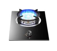 Single Burner Gas Stove,5.2KW Natural Gas/Liquefied Gas Conversion Stove,Black Tempered Glass Cooktop,Tabletop/Embedded,with Automatic Flameout Device(LPG)