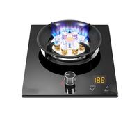 Single Burner Gas Stove,5.2KW Nine-cavity High-fire Timer,Tempered Glass Top Cooking,with Flameout Protection,for Natural Gas/liquefied Petroleum Gas(LPG)