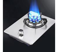 Single Burner Gas Stove NG/LPG - Built-in Kitchen Cooking Appliance with FFD and Cast Iron Pot Racks, Energy Class A