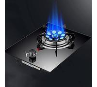 Single Burner Gas Stove NG/LPG - Built-in Kitchen Cooking Appliance with FFD and Cast Iron Pot Racks, Energy Class A