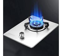 Single Burner Gas Stove NG/LPG - Built-in Kitchen Cooking Appliance with FFD and Cast Iron Pot Racks, Energy Class A