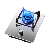 Single-burner Gas Stove,portable Stainless Steel Panel High-fire Stove,embedded Single Stove,for Stewing Frying Stir-frying Steaming or Baking 5.2kw(NG)