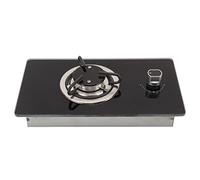 Single Burner Stove, RV Gas Range Stove 1 Burner Cooktop 1.8Kw Power Stepless Adjustable Fire Tempered Glass for Yacht