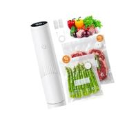 Single-Button Vacuum Pump for Dedicated Bag Storage, Rechargeable Handheld Sealer with Digital Display, Cabinet Meal Prep Camping Travel Dry Goods Produce Bag Evacuation