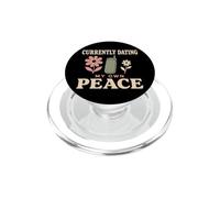 Single By Choice Single Woman Peace Over Dating Gift PopSockets PopGrip for MagSafe