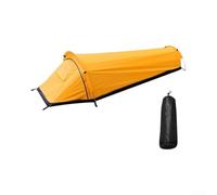 Single Camping Tent Polyester Fiber Windproof Outdoor Gear(yellow)