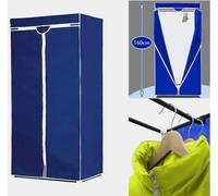 Single Canvas Fabric Wardrobe Rail Clothes Storage Cupboard Student Flat Closet