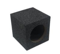 Single Car Subwoofer Enclosure Case, Sturdy Frame Sealed Speaker Cabinet Box Improves Audio Quality for Home, Vehicle, Public (4in)