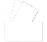 Single cards DIN long | Premium quality, 99 x 210 cm, very robust, suitable for printer!Ideal for greeting cards and invitations - quality brandNeuser FarbenFroh 25 Stück 10 - Hochweiß